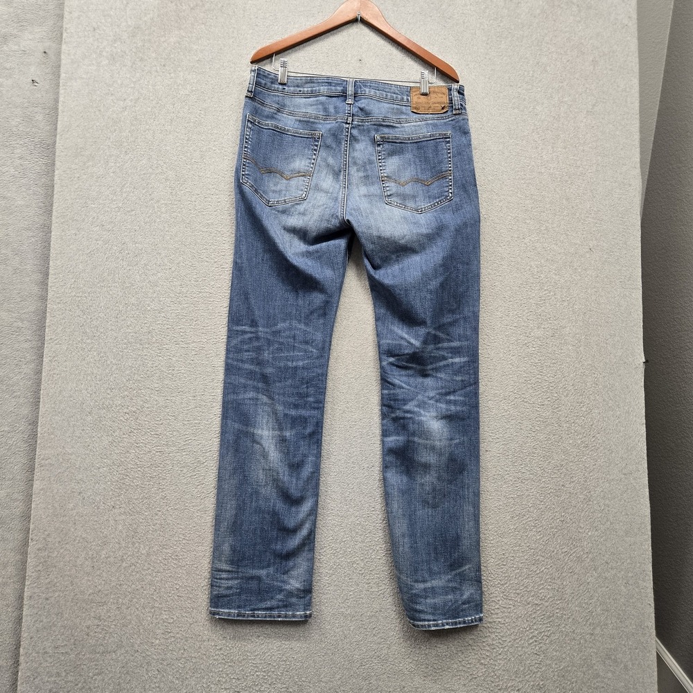 American Eagle Men Jeans 34X34 Blue Slim Straight 360 Extreme Flex Distressed - Picture 11 of 12